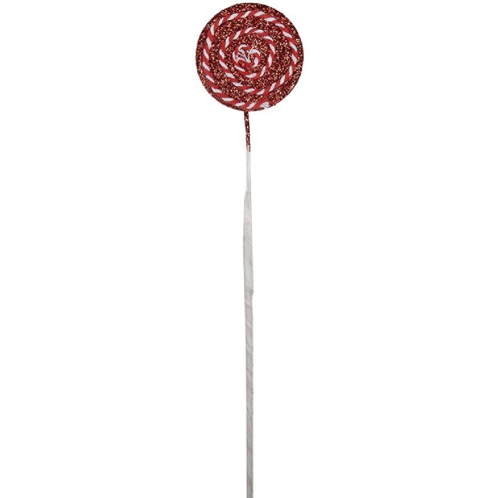 Clayre & Eef 65867 Weihnachtsdeko Lollipop Rot Weiß 6x2x40 cm Kunststoff