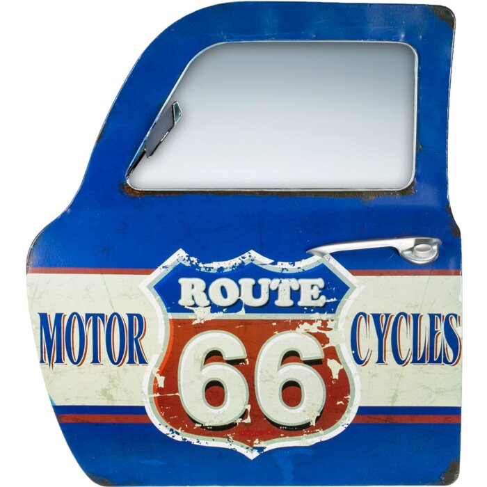 ZEP Metall-Dekoration Retro Autotür Design Route 66 41x47x5 cm Vintage Look