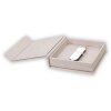 ZEP USB Box Modena Linen bej 11x11x3 cm cu fotografie decupată fără stick USB