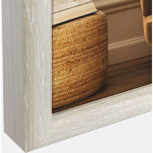 ZEP Bilderrahmen Genova 20x30 cm Weiß MDF Holzoptik Aufstellen oder Hinhängen