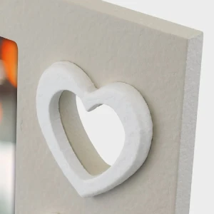 ZEP Cadru foto din lemn Merida gri 10x15 cm cu design de inimă