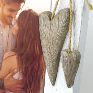 ZEP Cadru foto din lemn Lille alb 15x20 cm cu decor inimă