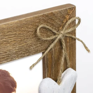 ZEP Cadru foto din lemn Lille Brown 10x15 cm cu decor inimă