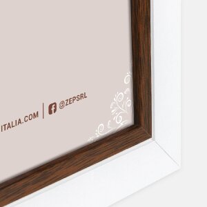 ZEP Holz-Fotorahmen Caen 10x15 cm Weiß Braun zweifarbig zum Stellen oder Hängen