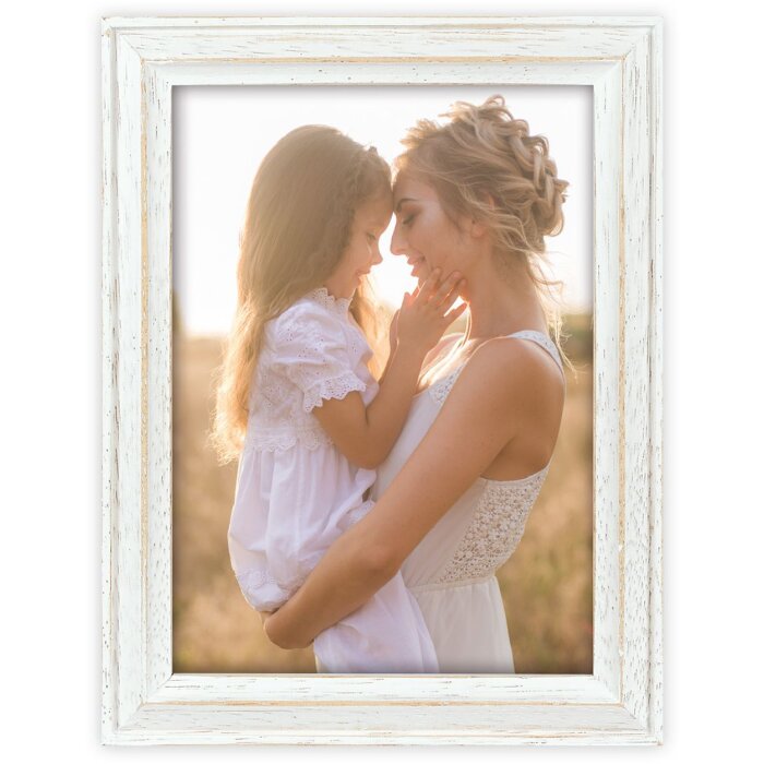 ZEP Holzrahmen Rosel Weiß 20x30 cm Holz-Portraitrahmen mit Aufsteller Klarglas