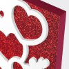 ZEP Holz Fotorahmen Rosalia 10x15 cm Herz Glitter Aufsteller