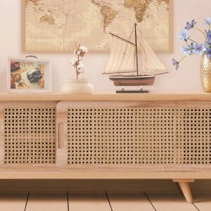 ZEP cutie de bani din sticlă de lemn Patrick Alb 17x21x6,5 cm