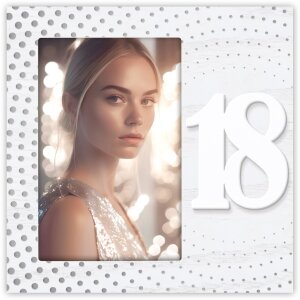 ZEP Bilderrahmen Joyce 10x15 cm Weiß Zahl 18...