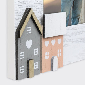 ZEP ramă portret din lemn Riviera 10x15 cm vintage alb cu detalii din lemn