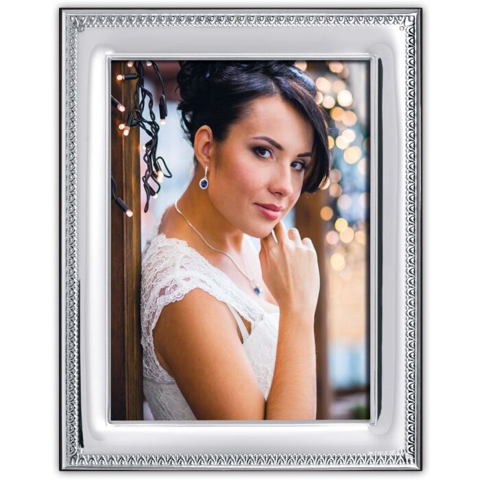 ZEP Alessandria ramă foto 15x20 cm spate din lemn placat cu argint