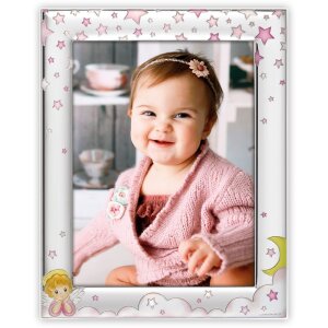 ZEP B22546P Babyrahmen Daniel 10x15 cm rosa versilbert...