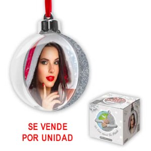 ZEP Weihnachtskugel mit Foto 7,5x7,5 cm Silber zum...