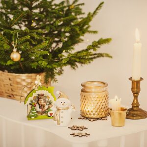 ZEP Koda C Holzdeko Bilderrahmen 6x6 cm Weihnachtsmotiv zum Hängen