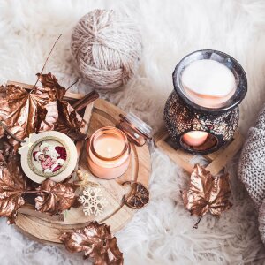 ZEP Karl A Holzdeko mit Bild 7x7 cm Anhänger Schneeflocke Weiß