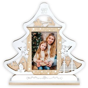ZEP Weihnachts-Bilderrahmen Julia Holz 10x15 cm festliches Design Rentierschlitten