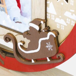 ZEP Cadru de Crăciun Heidi lemn roșu 10x15 cm design de iarnă