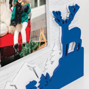 ZEP ZT8446 Bormio Holzbilderrahmen 10x15 cm Weiß Blau