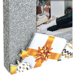 ZEP ZT2024 Silvy 10x15 cm Holzbilderrahmen Silber Gold...