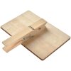 Clayre & Eef 65647 Klammer Kreidetafel Schwarz Braun 8x2x8 cm Holz Memo-Tafel