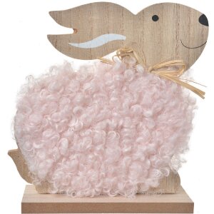 Clayre & Eef 65650 Deko Kaninchen Braun Rosa 14x5x17...