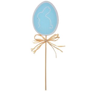 Clayre & Eef 65652BL Plug plantă lemn albastru ou...