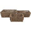 Clayre & Eef 65711 Coșuri de depozitare Seagrass Set de 3 Brown Boho Style