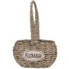 Clayre & Eef 65715 Set coș 2 bucăți Seagrass Flower 20x16/28x16 cm