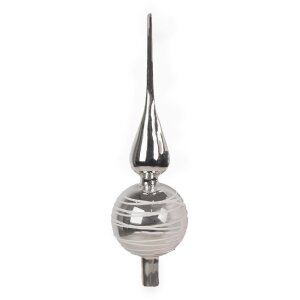Clayre & Eef 6GL4651 Weihnachtsbaumspitze Glas Silber...