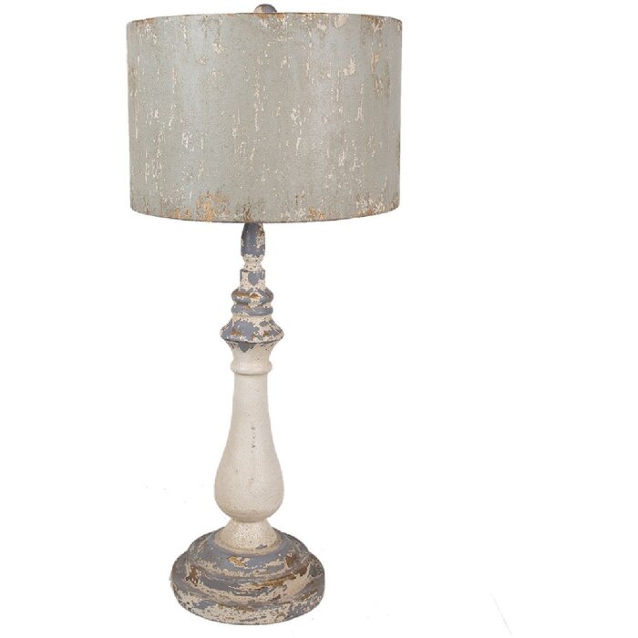 Clayre & Eef 5LMC0040 Lampă de masă Iron Beige Grey Ø 33x75 cm E27 max 60W