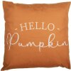 Clayre & Eef PPS22 Husă de pernă 45x45 cm Bej Portocaliu Stil rural Motivul dovleacului