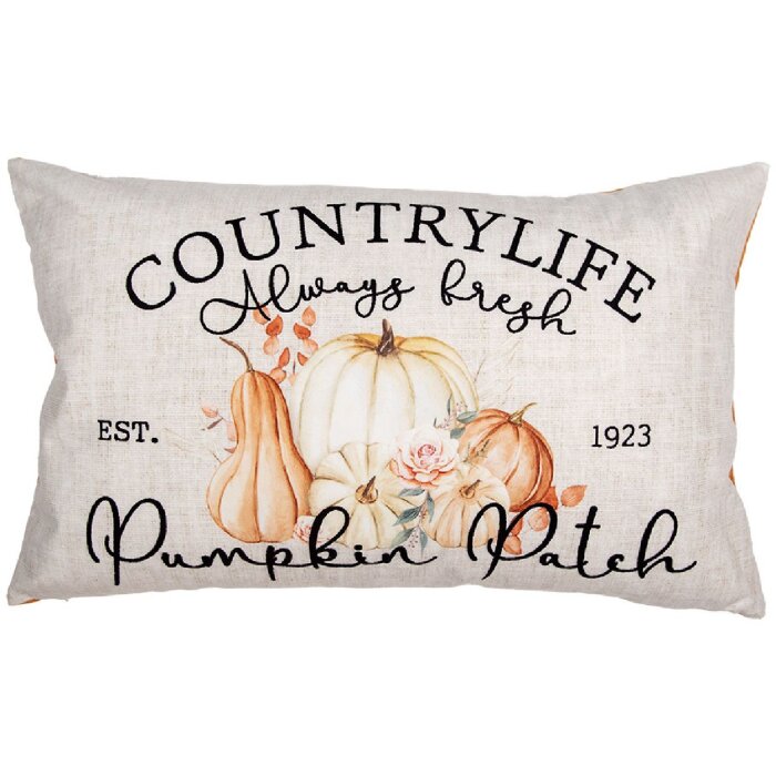 Clayre & Eef PPS36-2 Husă de pernă bej portocaliu stil rural 30x50 cm Poliester