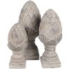 Clayre & Eef 6TE0545S Pin decorativ piatră gri Ø 12x26 cm