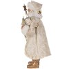 Clayre & Eef 65593 Decorațiune de Crăciun Moș Crăciun aur alb 16x10x27 cm