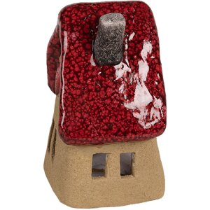 Clayre & Eef 6CE1777 Dekoration Haus Braun Rot Keramik 10x8x13 cm Landhausstil