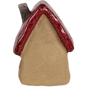 Clayre & Eef 6CE1777 Dekoration Haus Braun Rot Keramik 10x8x13 cm Landhausstil
