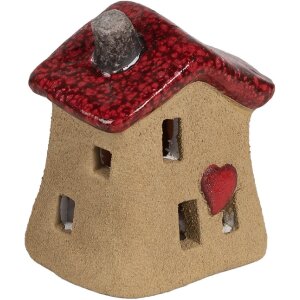 Clayre & Eef 6CE1778 Deko Haus Braun Rot Keramik...