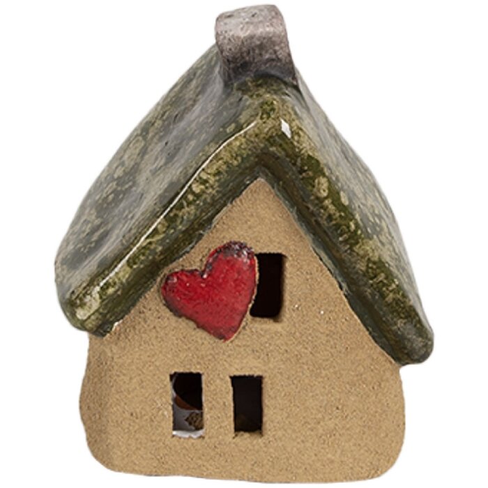 Clayre & Eef 6CE1780 Dekoration Haus Braun Grün Keramik 7x6x9 cm