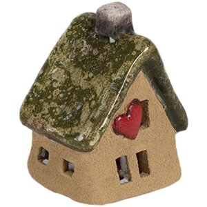 Clayre & Eef 6CE1780 Dekoration Haus Braun Grün Keramik 7x6x9 cm