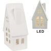 Clayre & Eef 6CE1794 Decorațiune Casa LED Porțelan Bej 9x6x15 cm