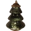 Clayre & Eef 6GL4574GR Weihnachtsbaum LED Glas Grün Ø 16x22 cm Landhausstil