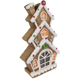 Clayre & Eef 6MG0051 Decorațiune casă LED maro alb 24x11x41 cm 2xAAA