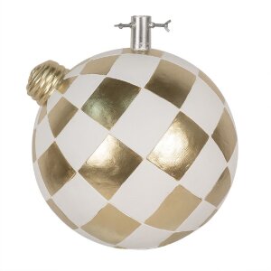 Clayre & Eef 6MG0053 Suport pom de Crăciun aur alb...