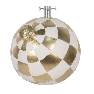 Clayre & Eef 6MG0053 Suport pom de Crăciun aur alb...