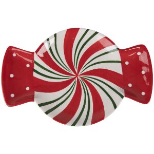 Clayre & Eef 6CE1848L Großer Teller 32x21x3 cm...