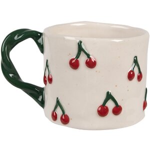 Clayre & Eef 6CEMU0149 Becher Kirschen Beige Rot...