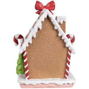 Clayre & Eef 6PR4258 Suport pentru ciorapi de Crăciun casă de turtă dulce 13x11x18 cm