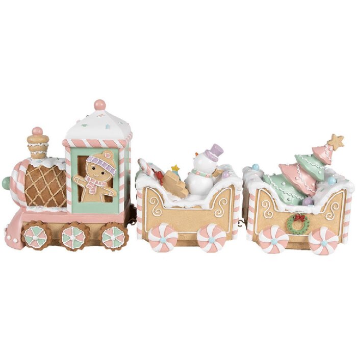 Clayre & Eef 6PR4266 Dekoration Zug Beige Rosa 45x12x19 cm Polyresin