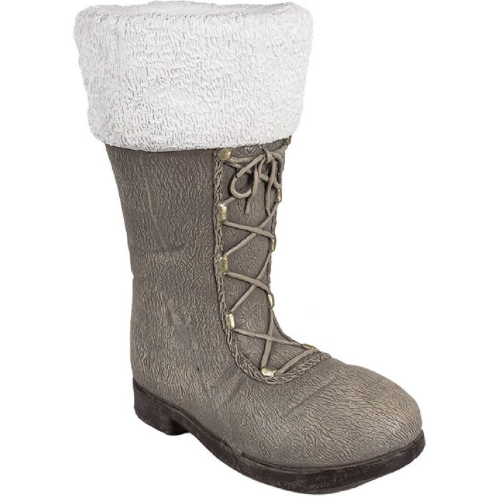 Clayre & Eef 6MG0047 Weihnachtsdeko Stiefel Grau 37x23x43 cm