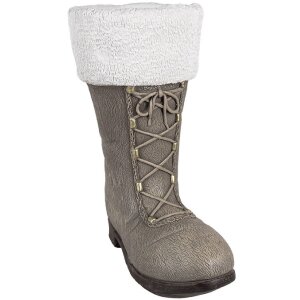 Clayre & Eef 6MG0047 Weihnachtsdeko Stiefel Grau 37x23x43 cm