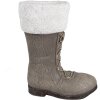 Clayre & Eef 6MG0047 Weihnachtsdeko Stiefel Grau 37x23x43 cm
